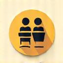 Icon representing a meeting or consultation.